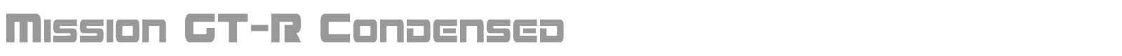 Mission GT-R font preview
